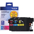Brother LC1033PKS, LC-103, Innobella High-Yield Ink, 600 Page-Yield, 3/Pack