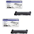 Brother Genuine TN660 2-Pack High Yield Black Toner Cartridge with approximately 2,600 page yield/cartridge