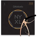 DAddario NYXL1046 Light 3-Pack Electric Guitar Strings and NS Reflex Capo Black