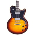 DAngelico Deluxe Series Atlantic Solidbody Electric Guitar With USA Seymour Duncan Humbuckers and Stopbar Tailpiece Vintage Sunburst