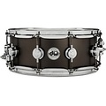 DW Collectors Series Satin Black Over Brass Snare Drum With Chrome Hardware 13 x 7 in.