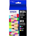 EPSON T812 DURABrite Ultra Ink High Capacity Black & Standard Color Cartridge Combo Pack (T812XL-BCS) for select Epson WorkForce Pro Printers