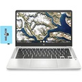 HP Chromebook 14 FHD Everyday Value Laptop (Intel Celeron N4000 2-Core, 4GB RAM, 64GB eMMC, Intel UHD 600, WiFi 6, Bluetooth 5.0, Webcam, 1xUSB 3.1, Chrome OS) with Hub