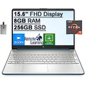 2021 HP 15.6 FHD Laptop Computer, AMD Ryzen 5-5500U Processor(Beats Intel i7-1065G7), 8GB RAM, 256GB PCIe SSD, AMD Radeon Graphics, HD Webcam, HDMI, Bluetooth, Wi-fi, Windows 11, B