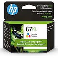 HP 67XL Tri-color High-yield Ink Cartridge Works with HP DeskJet 1255, 2700, 4100 Series, HP ENVY 6000, 6400 Series Eligible for Instant Ink 3YM58AN