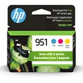 HP 951 Cyan, Magenta, Yellow Ink Cartridges (3-pack) Works with HP OfficeJet 8600, HP OfficeJet Pro 251dw, 276dw, 8100, 8610, 8620, 8630 Series Eligible for Instant Ink CR314FN