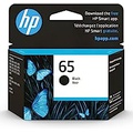 HP 65 Black Ink Cartridge Works with HP AMP 100 Series, HP DeskJet 2600, 3700 Series, HP ENVY 5000 Series Eligible for Instant Ink N9K02AN