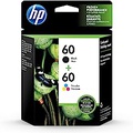 HP 60 Black/Tri-color Ink Cartridges (2-pack) Works with DeskJet D1660, D2500, D2600, D5560, F2400, F4200, F4400, F4580; ENVY 100, 110, 120; PhotoSmart C4600, C4700, D110a Series N