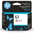 HP 63 Tri-color Ink Cartridge Works with HP DeskJet 1112, 2130, 3630 Series; HP ENVY 4510, 4520 Series; HP OfficeJet 3830, 4650, 5200 Series Eligible for Instant Ink F6U61AN