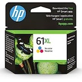 HP 61XL Tri-color High-yield Ink Works with DeskJet 1000, 1010, 1050, 1510, 2050, 2510, 2540, 3000, 3050, 3510; ENVY 4500, 5530; OfficeJet 2620, 4630 Eligible for Instant Ink CH564