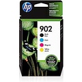 Original HP 902 Black, Cyan, Magenta, Yellow Ink Cartridges (4 Count -pack) Works with HP OfficeJet 6950, 6960 Series, HP OfficeJet Pro 6960, 6970 Series Eligible for Instant Ink X