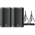 Harbinger VARI 2408 8 Powered Speakers Package With Stands