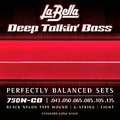 La Bella Deep Talkin Bass Black Nylon Tape Wound 6-String Bass Strings