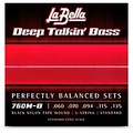La Bella 760N-B Deep Talkin Bass Black Nylon Tape Wound 5-String Bass Strings - Standard 60 - 135