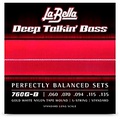 La Bella 760G-B Deep Talkin Bass Gold White Nylon Tape Wound 5-String Bass Strings - Standard 60 - 135