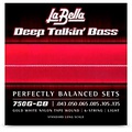 La Bella Deep Talkin Bass Gold White Nylon Tape Wound 6-String Bass Strings