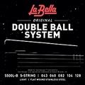 La Bella S500L-B Double Ball System Flat Wound 5 String Bass Strings Light (43 - 128)