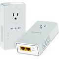 NETGEAR Powerline adapter Kit, 2000 Mbps Wall plug, 2 Gigabit Ethernet Ports with Passthrough + Extra Outlet (PLP2000 100PAS)