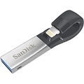 SanDisk iXpand Flash Drive 128GB for iPhone and iPad, Black/Silver, (SDIX30C-128G-GN6NE)