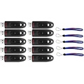 SanDisk Ultra USB (10 Pack) 3.0 32GB CZ48 Flash Drive High Performance Jump Drive/Thumb Drive/Pen Drive up to 100MB/s - Bundle with (5) Everything But Stromboli Lanyard
