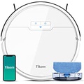 Tikom Robot Vacuum and Mop, G8000 Robot Vacuum Cleaner, 2700Pa Strong Suction, Self-Charging, Good for Hard Floors, White