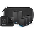 GoPro HERO8 Black Action Camera Bundle with Dual Battery Charger & Includes 3 Total Batteries with case.