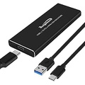 GEEHOOD Rongdeson (Upgraded Version) Aluminum M.2 NVME SSD Enclosure Type-C USB 3.1 Gen 2 Speeds 10Gbps PCI-E M-Key Applicable to Size 2230/2242/ 2260/2280 for Samsung 960/970 EVO/PROWD NV