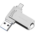 USB C Flash Drive 1TB USB3.0 Memory Stick 3 in 1 Thumb Drive Photo Stick External Storage Richwell for i Pad pro Android USB C Devices Computers and MacBook Pro Air USB Type C Silv