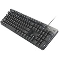 Logitech K845 Mechanical Illuminated Keyboard, Strong Adjustable Tilt Legs, Full Size, Aluminum Top Case, 104 Keys, USB Corded, Windows (TTC Red Switches)