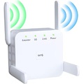 Jialvs WiFi Extender WiFi Booster Indoor/Outdoor Repeater Signal Booster 1200Mbps WiFi Amplifier Long Range High Speed 5G/2.4G WiFi Internet Connection (White)