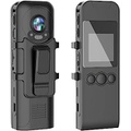 KOMERY Body Camera 1080P Body Cameras with Audio and Video Recording, Pocket Camcorder with LED Screen and Night Vision Video Camera Wide Angle FIsheye Lens Bodycam for YouTube, Ti
