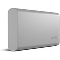 LaCie Portable SSD 2TB External Solid State Drive - USB-C, USB 3.2 Gen 2, speeds up to 1050MB/s, Moon Silver, for Mac PC and iPad, with Rescue Services (STKS2000400)