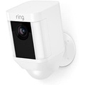Ring Spotlight Cam Battery HD Security Camera with Built Two-Way Talk and a Siren Alarm, Works with Alexa - White