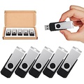 TOPESEL 5 Pack 64GB USB Flash DrivesMemory Stick Swivel Thumb Drive Memory Stick Jump Drive 64G USB Drive Zip Drive for PC laptops, Tablets, TVs, car Audio (64G, 5PCS, Black)