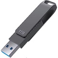 Womdofour 1TB USB 3.0 Flash Drive - Read Speeds up to 100MB/Sec Thumb Drive 1TB Memory Stick 1000GB Pen Drive 1TB Swivel Metal Style Keychain Design 1TB-USBWL1