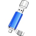VANSUNY Micro USB Flash Drive 32G OTG Flash Drive Compatible with Android Smartphone Tablet Micro-USB Dual Memory Stick for Laptop PC Mac Computer Car Audio Projector, Blue