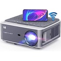 DBPOWER Native 1080P WiFi Projector, Upgrade 12000L 450 ANSI Full HD Outdoor Movie Projector, Support 4K+4P+4D Keystone/Zoom/PPT, 300 Portable Mini Video Projector Compatible w/Pho