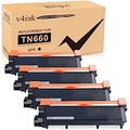 V4INK 4PK Compatible TN-660 Replacement for Brother TN660 TN630 Toner Ink for Brother MFC-L2700DW HL-L2300D L2320D L2340DW L2360DW L2380DW DCP L2540DW L2520DW MFCL2740DW Tray_Toner