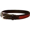 Perris XLG Black/Brown Leather Overlay Dog Collar