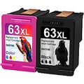 BAOYAN Remanufactured HP Ink 63 63xl Ink Cartridges Black and Color Combo Pack for HP Printers Works with HP DeskJet 1112 2130 3630 Series HP ENVY 4510 4520 HP OfficeJet 3830 4650 5200 (1