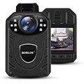 BOBLOV KJ21 Body Camera, 1296P Body Wearable Camera Support Memory Expand Max 128G 8-10Hours Recording Police Body Camera Lightweight and Portable Easy to Operate Clear NightVision