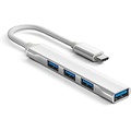 USB C Hub, Upgraded 4-Port USB 3.0 Hub Extender, Ultra-Slim USB C Adapter for MacBook Pro, Mac Pro, Mac Mini, Surface Pro, Matebook and More USB C Devices, by DOMAXCAI