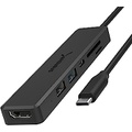 SABRENT Multi-Port USB Type-C Hub with 4K HDMI Power Delivery (60 Watts) 1 USB 3.0 Port 1 USB 2.0 Port SD/microSD Card Reader (HB-TC6C)