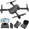 DRONEEYE 4DV4 Drone with 1080P HD Camera for Adults FPV Live Video RC Quadcopter Helicopter for Beginners Kids Toys Gifts,2 Batteries and Carrying Case,Altitude Hold,Waypoints,3D Flip,Headl