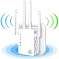 BHDUDF WiFi Range Extender Signal Booster up to 5000sq.ft and 40 Devices, Internet Booster for Home, Wireless Internet Repeater and Signal Amplifier,4 Antennas 360° Full Coverage,Supports