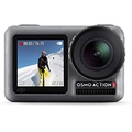 DJI Osmo Action - 4K Action Cam 12MP Digital Camera with 2 Displays 36ft Underwater Waterproof WiFi HDR Video 145° Angle, Black