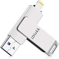 iDiskk 128GB MFi Certified Photo Stick Mobile for iPhone Flash Drive for iPhone 13/13 pro/12/12 mini/12 pro max/11/11 pro/XR/X/XS for iPad,MacBook and PC Photo Storage for iOS iPho