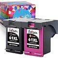 Foiset Remanufactured Inkjet for HP 61 61 XL (Black, Tri-Color) Replacement 61xl Cartridege with HP Envy 4500 4501 5530 Deskjet 1510 2540 2541 2542 3510 3050A Officejet 4630 4635 P