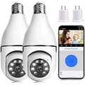 Generic Light Bulb Camera, 1080P 2.4GHz Wireless Light Bulb Security Camera for Home Security, Motion Detection Night Vision Light Socket Security Camera