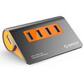 ORICO Powered USB 3.1 Hub, Aluminum 4 Ports USB Data Hub, 10Gbps Super Speed USB Splitter with 12V Power Adapter & 3.3FT Data Cable for Desktop PC, Laptop and More (M3H4-G2)
